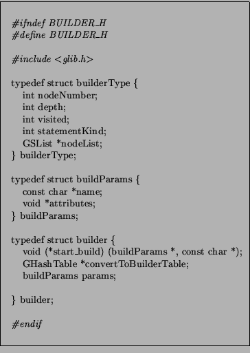 \fbox{\begin{minipage}{7cm}
\begin{small}
\begin{tabbing}
t \=
tt \=
\kill
\\
...
...der;\\
\\
\>{\it\char93 endif}\\
\par
\end{tabbing}\end{small}\end{minipage}}